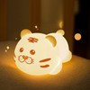 Tiger Silicone Lamp Portable Cute Bedside Night Light with Lithium