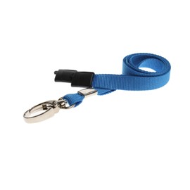 ID Card It 1 PVC ID Card Pass Badge Holder and Lanyard Neck Strap (Blue Metal Clip)