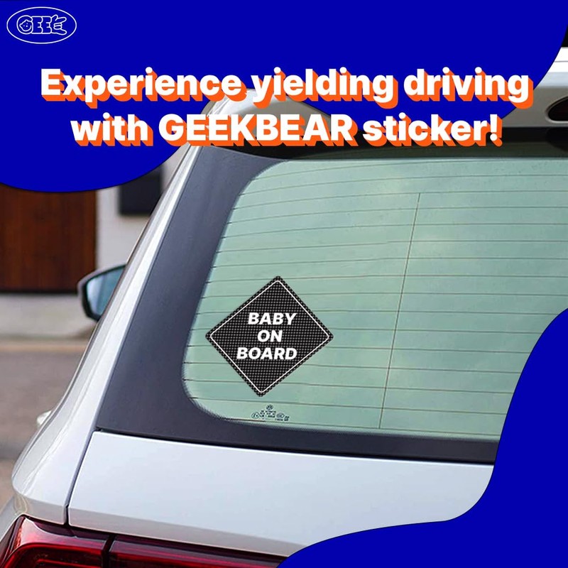 GEEKBEAR Baby on Board Car Sign - Sticker or Magnet