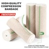FRESINIDER Premium Elastic Bandage Wrap, 4 Pack 6" Cotton Latex