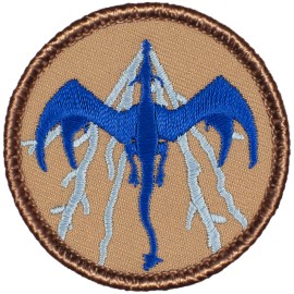 Cool Boy Scout Patrol Patch! - #622A The Blue Lightning Dragon Patrol!