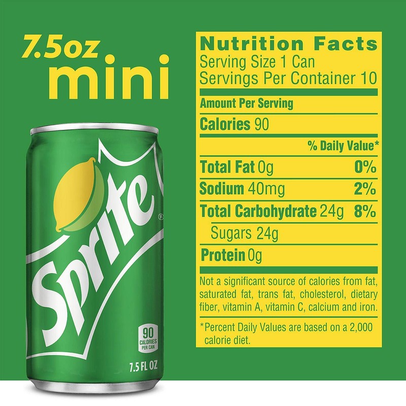 Sprite Lemon-Lime Natural-Flavored Soda Mini Cans Soft Drink - 30