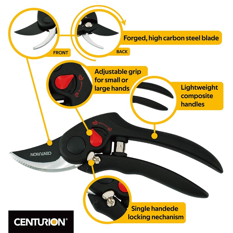 Centurion 441 Professional Bypass Pruning Shears Small and Large Grip