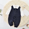 Keenso Body de Mono para bebé, Camisa Blanca de Caballero