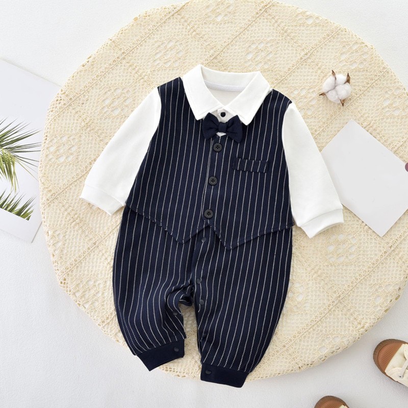 Keenso Body de Mono para bebé, Camisa Blanca de Caballero