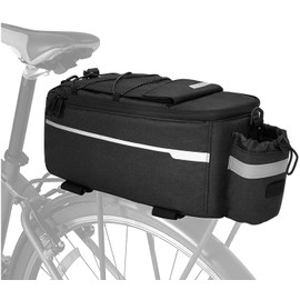 RANDDER Bike Rear Rack Bag Insulated Bicycle Rack Bag Bike Trunk Cooler Bag Bike Panniers 10L