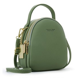 Girl's Cute Mini Backpack PU Leather Crossbody Bag Fashion Small Purse Lightweight Travel Shoulder Bag Gift for Women Teens (green)