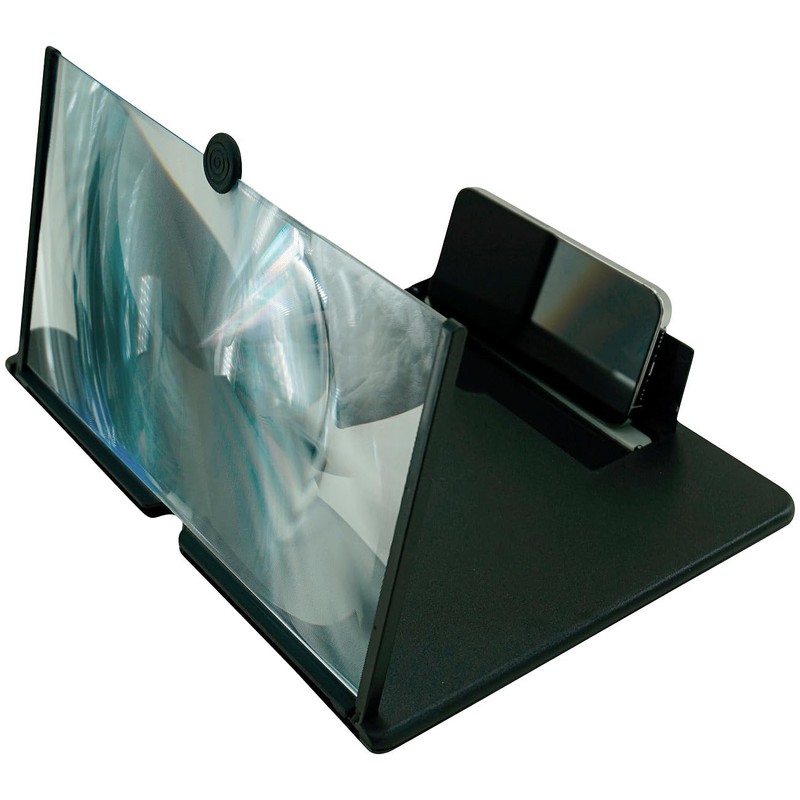 PEARL 16" Bildschirm-Lupe (40,6cm) zum Vergrößern von Handy-Display, schwarz