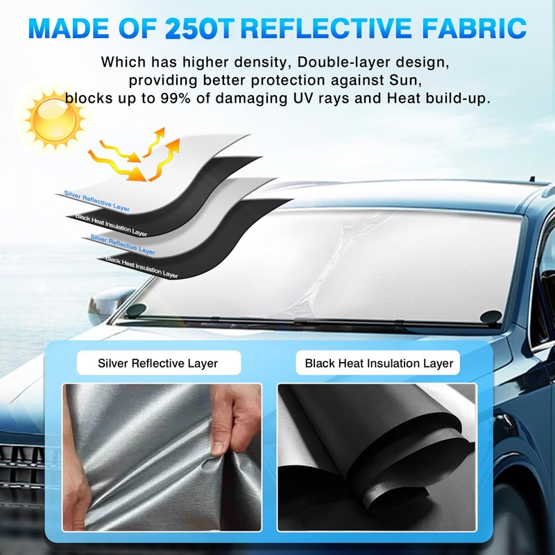 KUST Windshield Sun Shade for 2019-2025 2026 Nissan Altima Accessories,