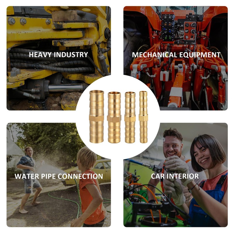 USHXVG 20PCS Brass Hose Fittings, 6/8/10/12mm Brass Connectors, Car Hose