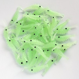 Small Shrimp Soft Worm Luminous Shrimp Worm Soft Lures Lures Shrimp Worms 0.6 - 1.2 inches (1.5 - 3 cm) 100 Pieces For Fishing Enjoy!