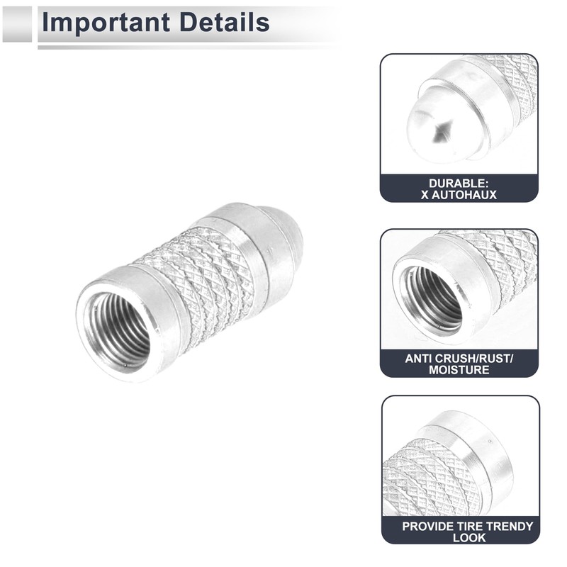 RATCHROLL 4 Pcs Tire Valve Stem Caps Decorative 7x27mm Tyre