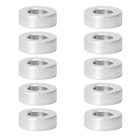 Zhooooonglf 10Pcs M6 Aluminum Spacers, Metal Spacer Aluminum Round 6.2mm ID x 12mm OD x4mm L Thickness Screw Standoff for M6 Screw Bolts Silver