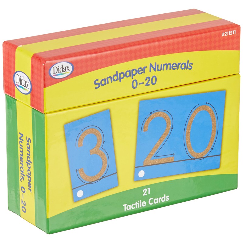Didax Educational Resources Sandpaper numerals 0-20 Cards