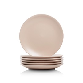 10 Strawberry Street Wazee Matte Coupe Dinnerware, Salad Plate, Blush, Set of 6