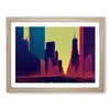 Cyberpunk New York Skyline Vol.3 H1022 Framed Print for Living