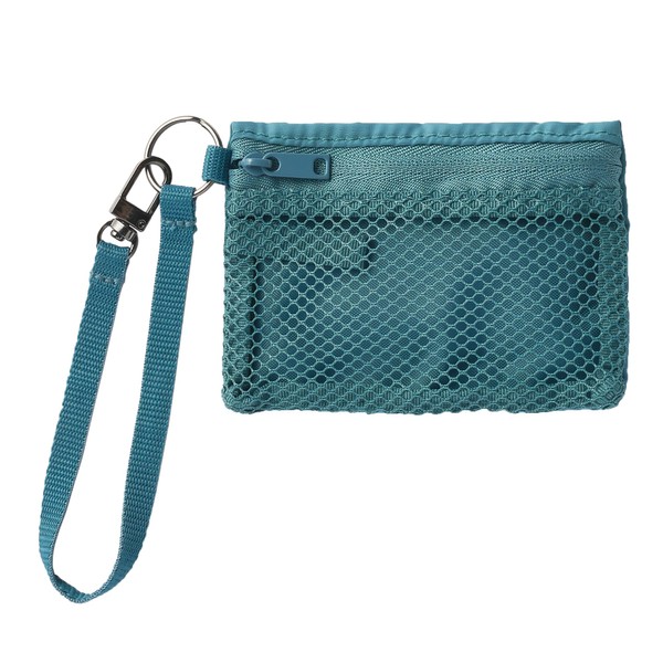 MUJI OHH51A4A Polyester Card Case Dark Green Approx. 3.1 x