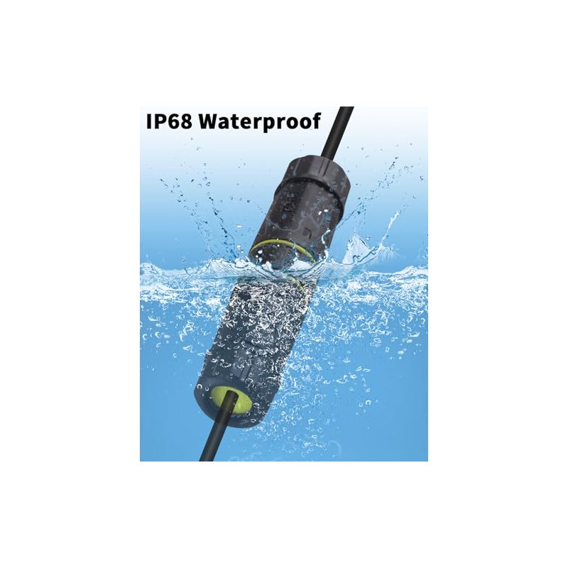 Danfetsoy - Acoplador RJ45 impermeable IP68, conector RJ45 de 10