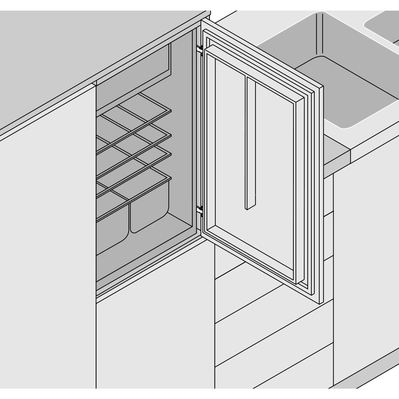 Gedotec H10416 Hinge Kitchen Pot Hinge for Fridge Doors -