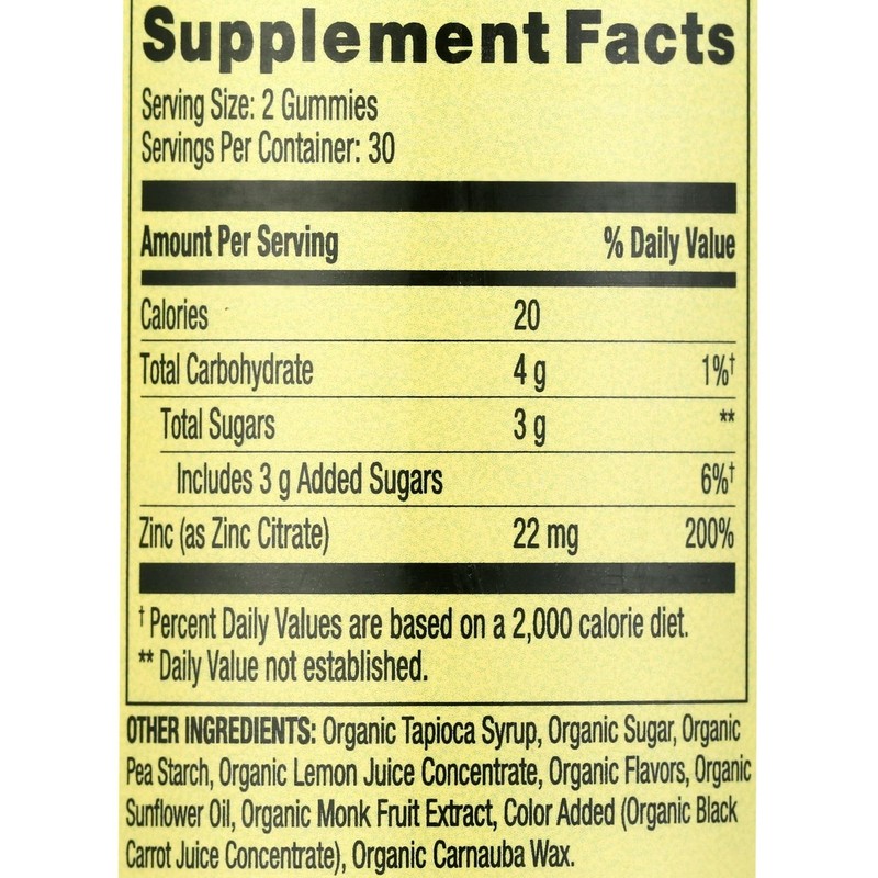 Spring Valley Zinc, zinc Gummies 22mg, Immune System Support, Zinc