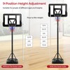 GYMAX Portable Basketball Hoop Outdoor, 10FT Height Adjustable Basketball Goal