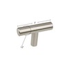 GlideRite Hardware 5002-T-SS-1 2 inch 1 Pack Solid T-Bar Handle