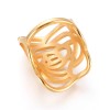 LZD 304 Stainless Steel Finger Rings Gold Size 7 17mm 