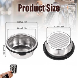 2pcs Double Cup Coffee Filter Basket for Ninja Luxe Cafe ES601 ES701