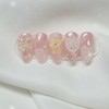 [Handmade Nail Tips] Apricot Lace Nail Tips - Short Grass