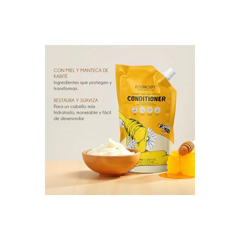 Acondicionador ECONCEPT de Miel y Manteca de Karité Refill 1