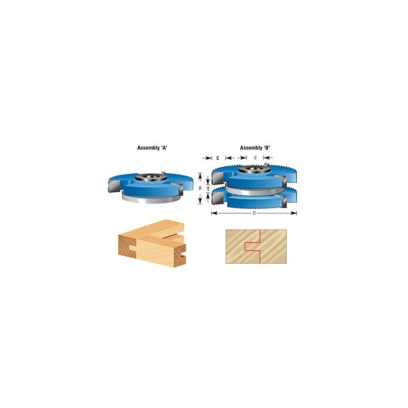 Amana Tool 3-Wing Tongue and Groove Reversible Stile and Rail