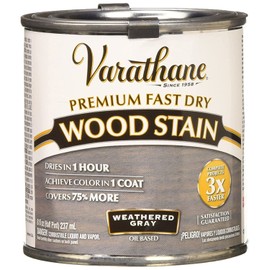 Rust-Oleum 269398 1/2 Pint Varathane Fast Dry Wood Stain, Weathered Gray