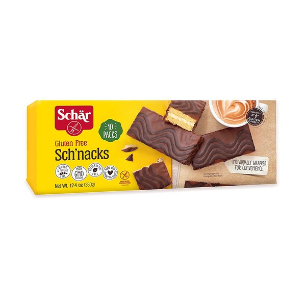 Schar Gluten Free Sch'nacks Chocolate Covered Snack Cakes, 3 Count