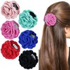 Cinaci 6 Pieces 9cm/3.5" Retro Flower Rose Hair Claws Clips with Strong Hold Floral Updo Hair Clips Barrettes Accessories for Women Girls