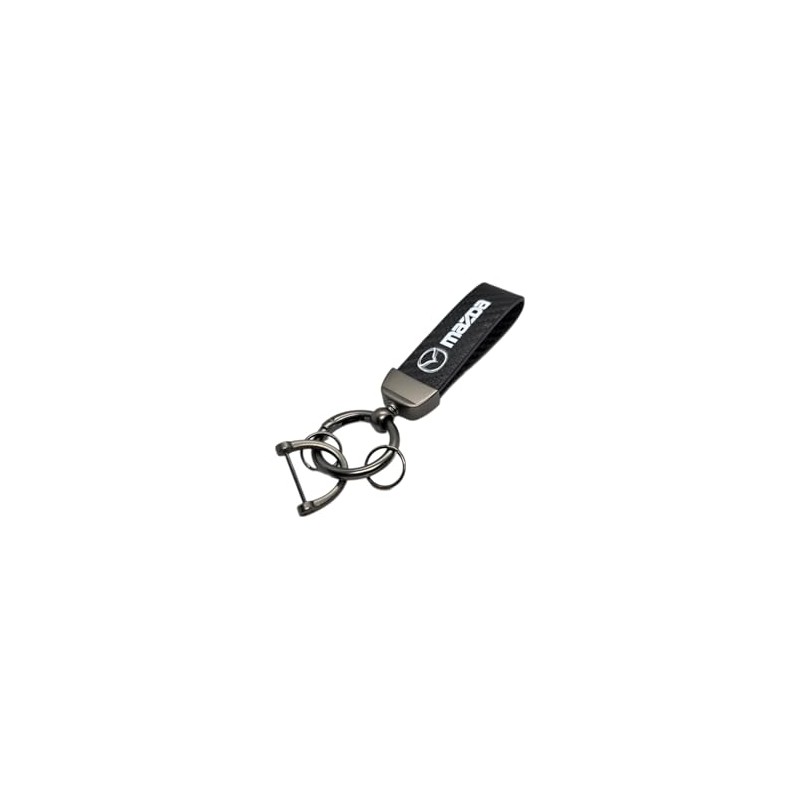 TONAUA Universal Key Chain for Mazda Cars, Carbon Style, Black,