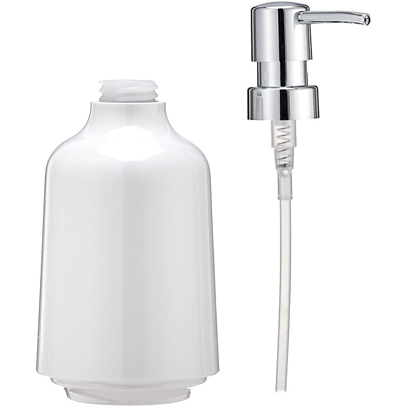 Umbra Step Soap Dispenser, White,3-1/2" diam. x 7" h