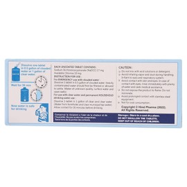 Ef-Chlor 17 Mg Water Purification Tablets / 100 Tablets Pack -1 tablet Purifies 3-4 Liters of Water/Safe and Reliable Water Treatment No Color or Unpleasant Taste/Sterilize Disinfect & Purify Water