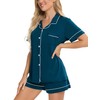 SWOMOG Womens Button Down pyjamas Set Short Sleeve Sleepwear Bride