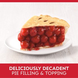 Duncan Hines Comstock More Fruit Cherry Pie Filling and Topping, Thanksgiving Baking, 21 oz. (Pack of 8)