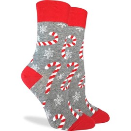 Good Luck Sock Women's Candy Canes Christmas Socks, Adult, Shoe Size 5-9