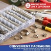 60-Piece All-inclusive Hose Clamp Combo Kit, Adjustable 1/4" - 1-1/2"