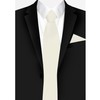 Jacob Alexander Solid Color Men's Regular Tie - Ivory Cream