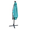 The Fellie 6.5x10 ft Rectangle Patio Umbrella with Solar Lights,