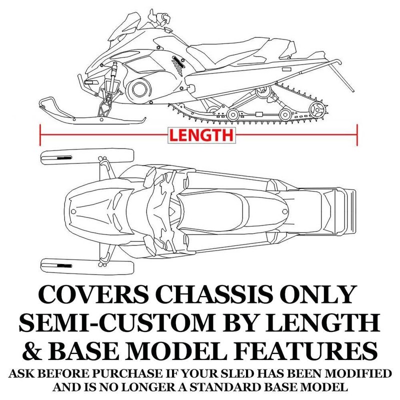 SBU Snowmobile Sled Storage Cover Compatible for Polaris 900 RMK