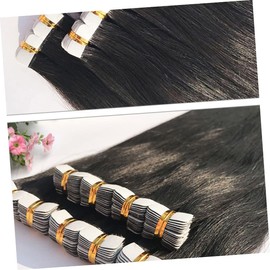 Beavorty 3pcs Seamless Tape Hair Extensions Human Hair Wig Glue for Wig Tape in Look