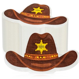 Cinrobiye 100 Pcs Western Cowboy Party Decorations Napkins，Wild West Rodeo Cowboy Party Table Decor 3 Ply Lunch Dinner Disposable Napkins for Baby Shower Barn Birthday Party Favors Supplies