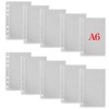 ACGCSFP A6 6穴リフィル a6 シール帳リフィル シール台紙 透明 はがせる剥離紙付き 10枚入 シール収納帳