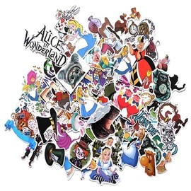 Alice in The Wonderland Cartoon Themed Assorted Sticker Pack of 60 Stickers