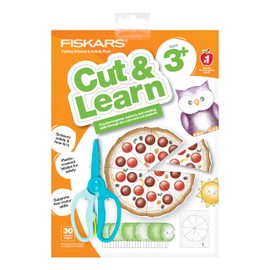 Fiskars Cut & Learn Kids Activity Book and Training Scissors - Gifts and Stocking Stuffers for Kids - Ages 3+