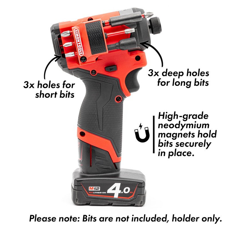 Simon tools Magnetic Bit Holder for Milwaukee M12 Impact Driver